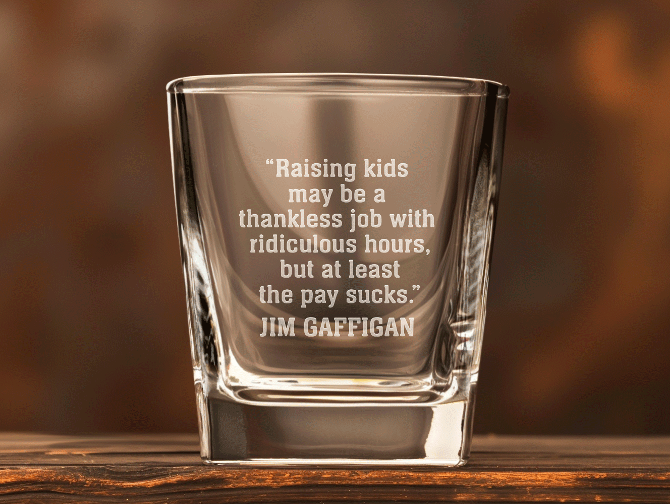Jim Gaffigan Quote Whiskey Glasses (Set of 2 - Version A)