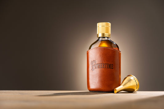 Fathertime Leather Flask
