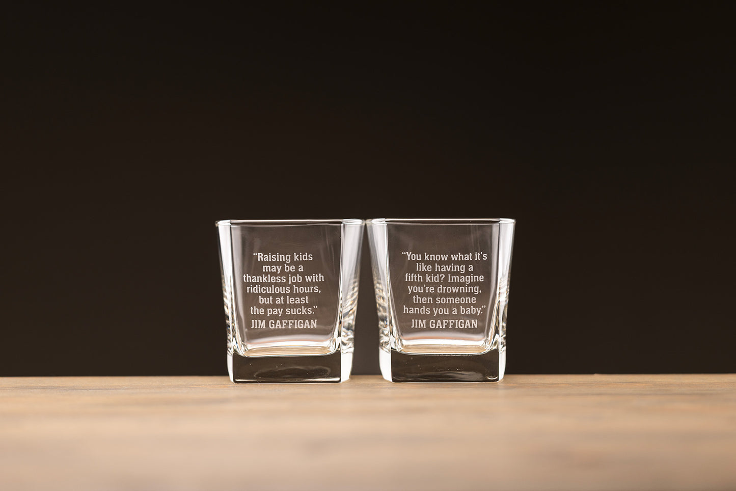 Jim Gaffigan Quote Whiskey Glasses (Set of 2 - Version A)