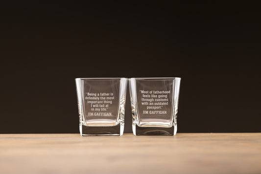 Jim Gaffigan Quote Whiskey Glasses (Set of 2 - Version B)