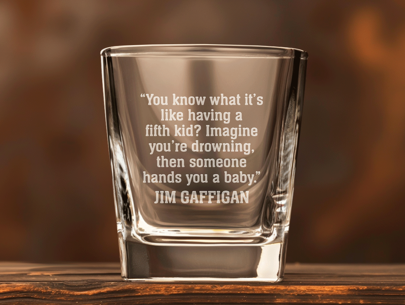 Jim Gaffigan Quote Whiskey Glasses (Full Set of 4)