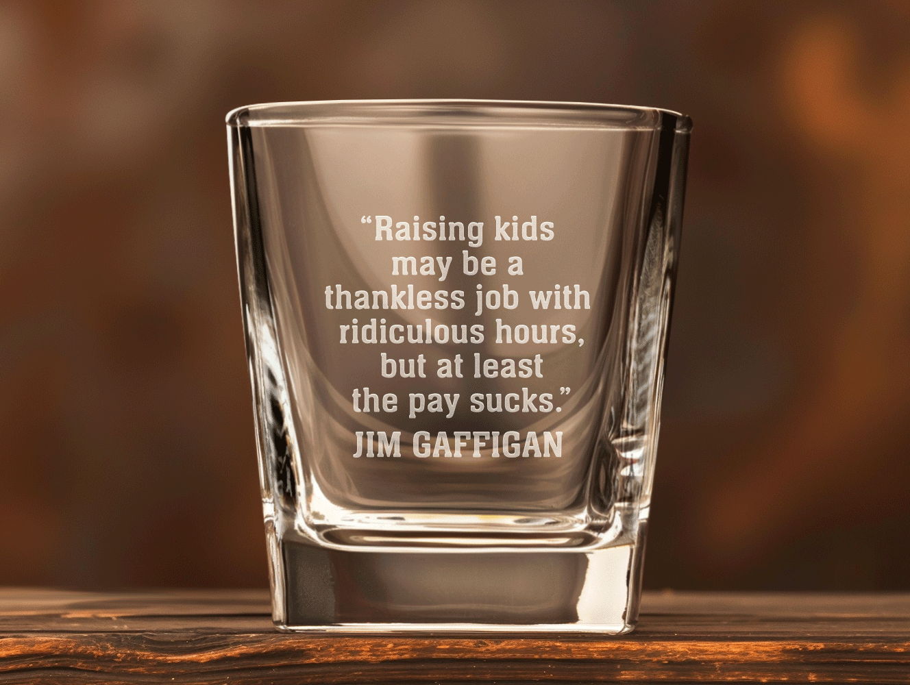 Jim Gaffigan Quote Whiskey Glasses (Full Set of 4)